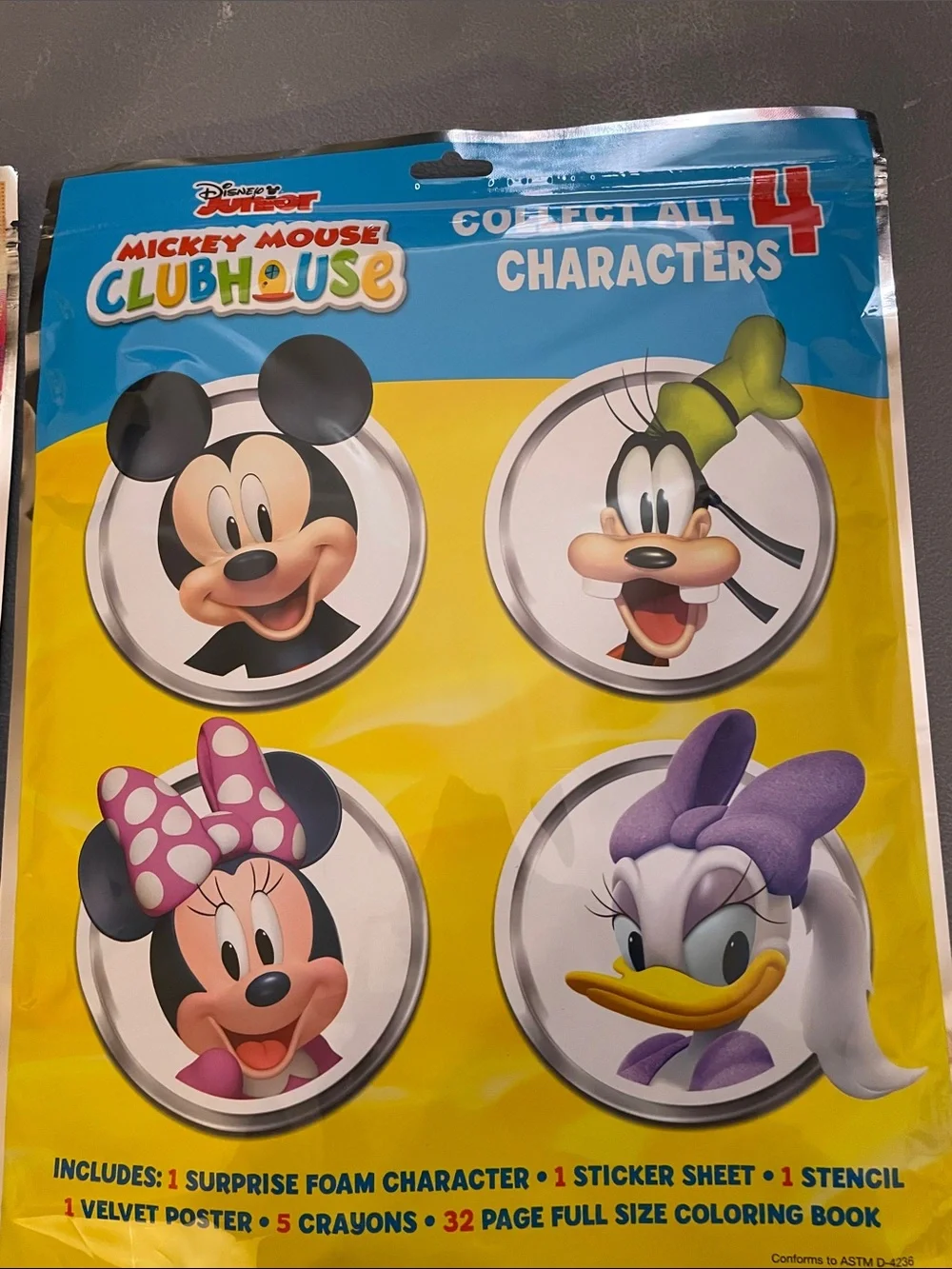 Disney Mickey Surprise Play Pack - Yellow Kids Toys Grab & Go